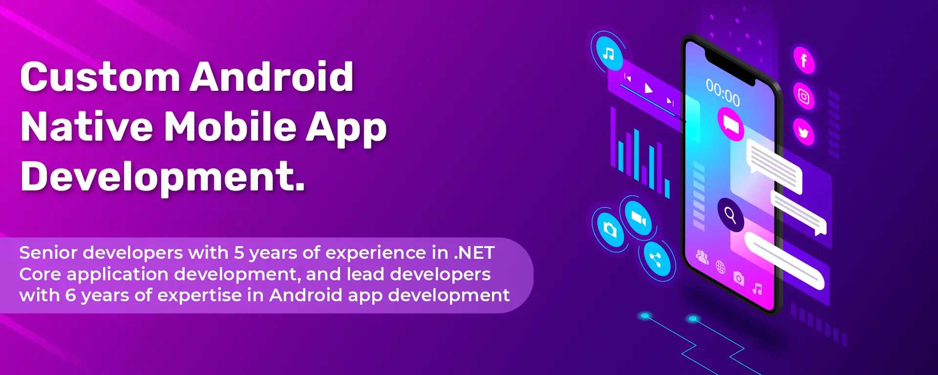 Custom Android Native Mobile App Development - Develop high-performance native Android apps tailored to your business needs for a seamless user experience.
